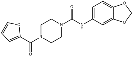 N-BENZO[3,4-D]1,3-DIOXOLAN-5-YL(4-(2-FURYLCARBONYL)PIPERAZINYL)FORMAMIDE|N-(苯并[D][1,3]二氧戊環(huán)-5-基)-4-(呋喃-2-羰基)哌嗪-1-甲酰胺