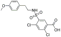 2,4-DICHLORO-5-([[2-(4-METHOXYPHENYL)ETHYL]AMINO]SULFONYL)BENZOIC ACID Struktur