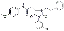 2-(1-(3-CHLOROPHENYL)-2,5-DIOXO-3-PHENETHYLIMIDAZOLIDIN-4-YL)-N-(4-METHOXYPHENYL)ACETAMIDE Struktur