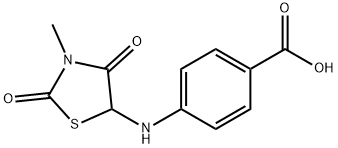 4-(3-METHYL-2,4-DIOXO-THIAZOLIDIN-5-YLAMINO)-BENZOIC ACID Structure