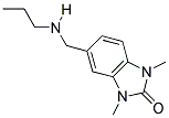 1,3-DIMETHYL-5-((PROPYLAMINO)METHYL)-1,3-DIHYDRO-2H-BENZIMIDAZOL-2-ONE Struktur