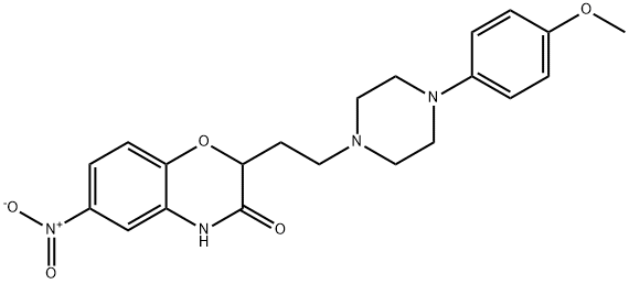 2-(2-[4-(4-METHOXYPHENYL)PIPERAZINO]ETHYL)-6-NITRO-2H-1,4-BENZOXAZIN-3(4H)-ONE Struktur