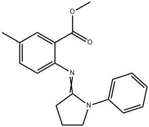 METHYL 5-METHYL-2-[(1-PHENYLPYRROLIDENE)AMINO]BENZOATE Structure