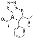 1-(7-ACETYL-6-PHENYL-[1,2,4]TRIAZOLO[3,4-B][1,3,4]THIADIAZIN-5-YL)-ETHANONE Struktur