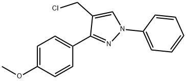 4-(CHLOROMETHYL)-3-(4-METHOXYPHENYL)-1-PHENYL-1H-PYRAZOLE Struktur