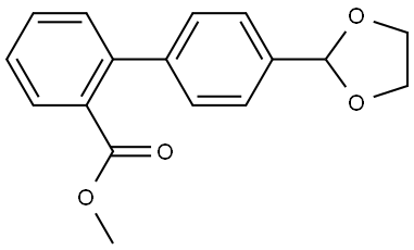 METHYL 4'-(1,3-DIOXOLAN-2-YL)[1,1'-BIPHENYL]-2-CARBOXYLATE Struktur