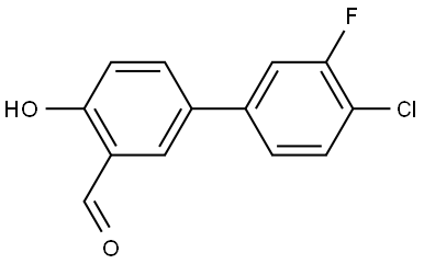 4'-CHLORO-3'-FLUORO-4-HYDROXY[1,1'-BIPHENYL]-3- CARBALDEHYDE Struktur