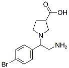 1-[2-AMINO-1-(4-BROMO-PHENYL)-ETHYL]-PYRROLIDINE-3-CARBOXYLIC ACID Struktur