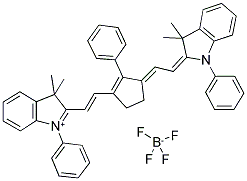 2-((E)-2-(3-[(E)-2-(3,3-DIMETHYL-1-PHENYL-1,3-DIHYDRO-2H-INDOL-2-YLIDENE)ETHYLIDENE]-2-PHENYL-1-CYCLOPENTEN-1-YL)ETHENYL)-3,3-DIMETHYL-1-PHENYL-3H-INDOLIUM TETRAFLUOROBORATE Struktur