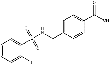 4-(([(2-FLUOROPHENYL)SULFONYL]AMINO)METHYL)BENZOIC ACID Struktur