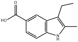 3-ETHYL-2-METHYL-1H-INDOLE-5-CARBOXYLIC ACID Struktur