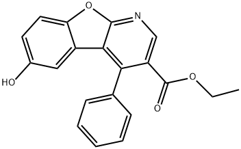 ETHYL-(6-HYDROXY-4-PHENYLBENZO[4,5]FURO[2,3-B])PYRIDINE-3-CARBOXYLATE Struktur