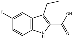 3-ETHYL-5-FLUORO-1H-INDOLE-2-CARBOXYLIC ACID Struktur