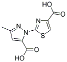 2-(5-CARBOXY-3-METHYL-1H-PYRAZOL-1-YL)-1,3-THIAZOLE-4-CARBOXYLIC ACID Structure