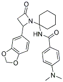 N-(1-(2-(BENZO[D][1,3]DIOXOL-5-YL)-4-OXOAZETIDIN-1-YL)CYCLOHEXYL)-4-(DIMETHYLAMINO)BENZAMIDE Structure