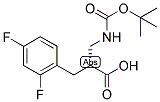 (R)-2-(TERT-BUTOXYCARBONYLAMINO-METHYL)-3-(2,4-DIFLUORO-PHENYL)-PROPIONIC ACID Struktur