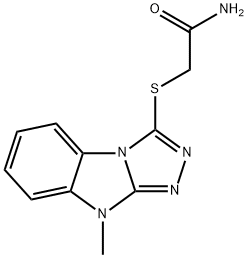 2-(9-METHYL-9H-BENZO[4,5]IMIDAZO[2,1-C][1,2,4]TRIAZOL-3-YLSULFANYL)-ACETAMIDE Struktur