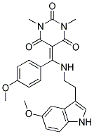 5-[{[2-(5-METHOXY-1H-INDOL-3-YL)ETHYL]AMINO}(4-METHOXYPHENYL)METHYLENE]-1,3-DIMETHYL-2,4,6(1H,3H,5H)-PYRIMIDINETRIONE