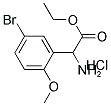 ETHYL AMINO(5-BROMO-2-METHOXYPHENYL)ACETATE HYDROCHLORIDE Struktur