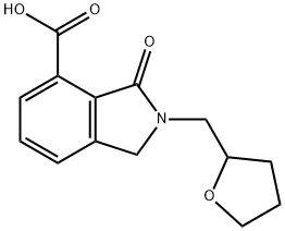 3-OXO-2-(TETRAHYDRO-FURAN-2-YLMETHYL)-2,3-DIHYDRO-1H-ISOINDOLE-4-CARBOXYLIC ACID Struktur
