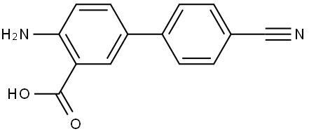 4-AMINO-4'-CYANO[1,1'-BIPHENYL]-3-CARBOXYLIC ACID Struktur