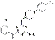 N2-(5-CHLORO-2-METHYLPHENYL)-6-((4-(4-METHOXYPHENYL)PIPERAZIN-1-YL)METHYL)-1,3,5-TRIAZINE-2,4-DIAMINE Struktur