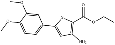 ETHYL 3-AMINO-5-(3,4-DIMETHOXYPHENYL)THIOPHENE-2-CARBOXYLATE Struktur