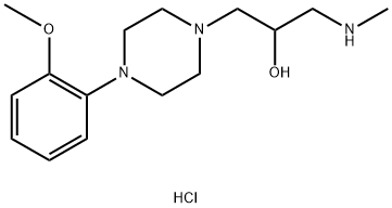 1-[4-(2-METHOXY-PHENYL)-PIPERAZIN-1-YL]-3-METHYL-AMINO-PROPAN-2-OL TRIHYDROCHLORIDE Structure