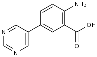2-AMINO-5-PYRIMIDIN-5-YL-BENZOIC ACID Struktur
