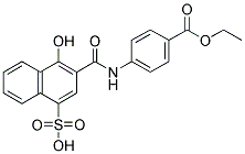 4-[(1-HYDROXY-4-SULFONAPHTHALENE-2-CARBONYL) AMINO] BENZOIC ACID ETHYL ESTER Struktur