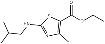 2-ISOBUTYLAMINO-4-METHYL-THIAZOLE-5-CARBOXYLIC ACID ETHYL ESTER Struktur