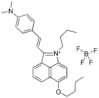 6-BUTOXY-1-BUTYL-2-((E)-2-[4-(DIMETHYLAMINO)PHENYL]ETHENYL)BENZO[CD]INDOLIUM TETRAFLUOROBORATE Struktur