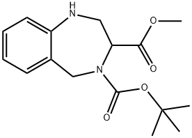 1,2,3,5-TETRAHYDRO-BENZO[E][1,4]DIAZEPINE-3,4-DICARBOXYLIC ACID 4-TERT-BUTYL ESTER 3-METHYL ESTER Struktur