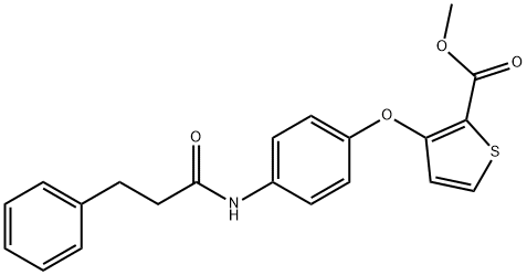 METHYL 3-(4-[(3-PHENYLPROPANOYL)AMINO]PHENOXY)-2-THIOPHENECARBOXYLATE Struktur