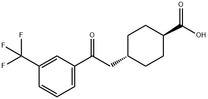 TRANS-4-[2-OXO-2-(3-TRIFLUOROMETHYLPHENYL)ETHYL]CYCLOHEXANE-1-CARBOXYLIC ACID Structure