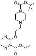 3-(2-(4-TERT-BUTOXYCARBONYL-PIPERAZIN-1-YL)-ETHOXY)-PYRAZINE-2-CARBOXYLIC ACID ETHYL ESTER Struktur