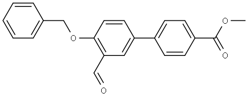 METHYL 4'-(BENZYLOXY)-3'-FORMYL[1,1'-BIPHENYL]-4-CARBOXYLATE Struktur