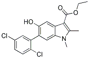 ETHYL 6-(2,5-DICHLOROPHENYL)-5-HYDROXY-1,2-DIMETHYL-1H-INDOLE-3-CARBOXYLATE Struktur