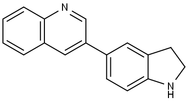 3-(2,3-DIHYDRO-1H-INDOL-5-YL)QUINOLINE Struktur