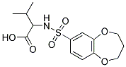 2-[(3,4-DIHYDRO-2H-1,5-BENZODIOXEPIN-7-YLSULFONYL)AMINO]-3-METHYLBUTANOIC ACID Struktur
