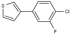 3-(4-CHLORO-3-FLUOROPHENYL)THIOPHENE Struktur
