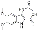 3-ACETYLAMINO-5,6-DIMETHOXY-1H-INDOLE-2-CARBOXYLIC ACID Struktur