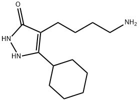 4-(4-AMINO-BUTYL)-5-CYCLOHEXYL-1,2-DIHYDRO-PYRAZOL-3-ONE Struktur
