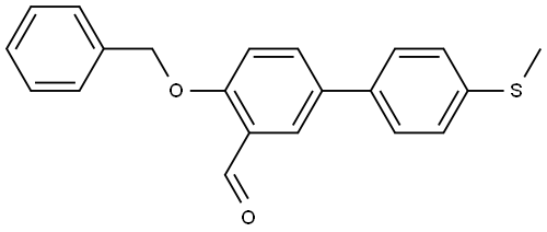 4-(BENZYLOXY)-4'-(METHYLSULFANYL)[1,1'-BIPHENYL]-3- CARBALDEHYDE Struktur