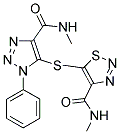 N-METHYL-5-({4-[(METHYLAMINO)CARBONYL]-1-PHENYL-1H-1,2,3-TRIAZOL-5-YL}THIO)-1,2,3-THIADIAZOLE-4-CARBOXAMIDE Struktur