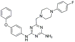 6-((4-(4-FLUOROPHENYL)PIPERAZIN-1-YL)METHYL)-N2-(4-PHENOXYPHENYL)-1,3,5-TRIAZINE-2,4-DIAMINE Struktur