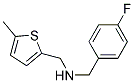 1-(4-FLUOROPHENYL)-N-((5-METHYLTHIEN-2-YL)METHYL)METHANAMINE Struktur