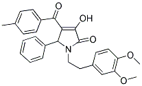 1-(3,4-DIMETHOXYPHENETHYL)-3-HYDROXY-4-(4-METHYLBENZOYL)-5-PHENYL-1H-PYRROL-2(5H)-ONE Struktur