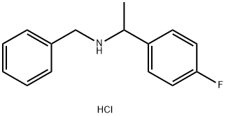BENZYL-[1-(4-FLUORO-PHENYL)-ETHYL]-AMINE HYDROCHLORIDE Struktur