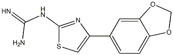 N-(4-BENZO[1,3]DIOXOL-5-YL-THIAZOL-2-YL)-GUANIDINE Struktur